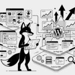 Fox character with SEO strategy elements
