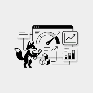 Fox analyzing data and metrics